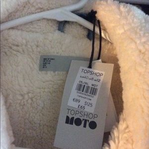TopShop Moto Sherpa Denim Jacket